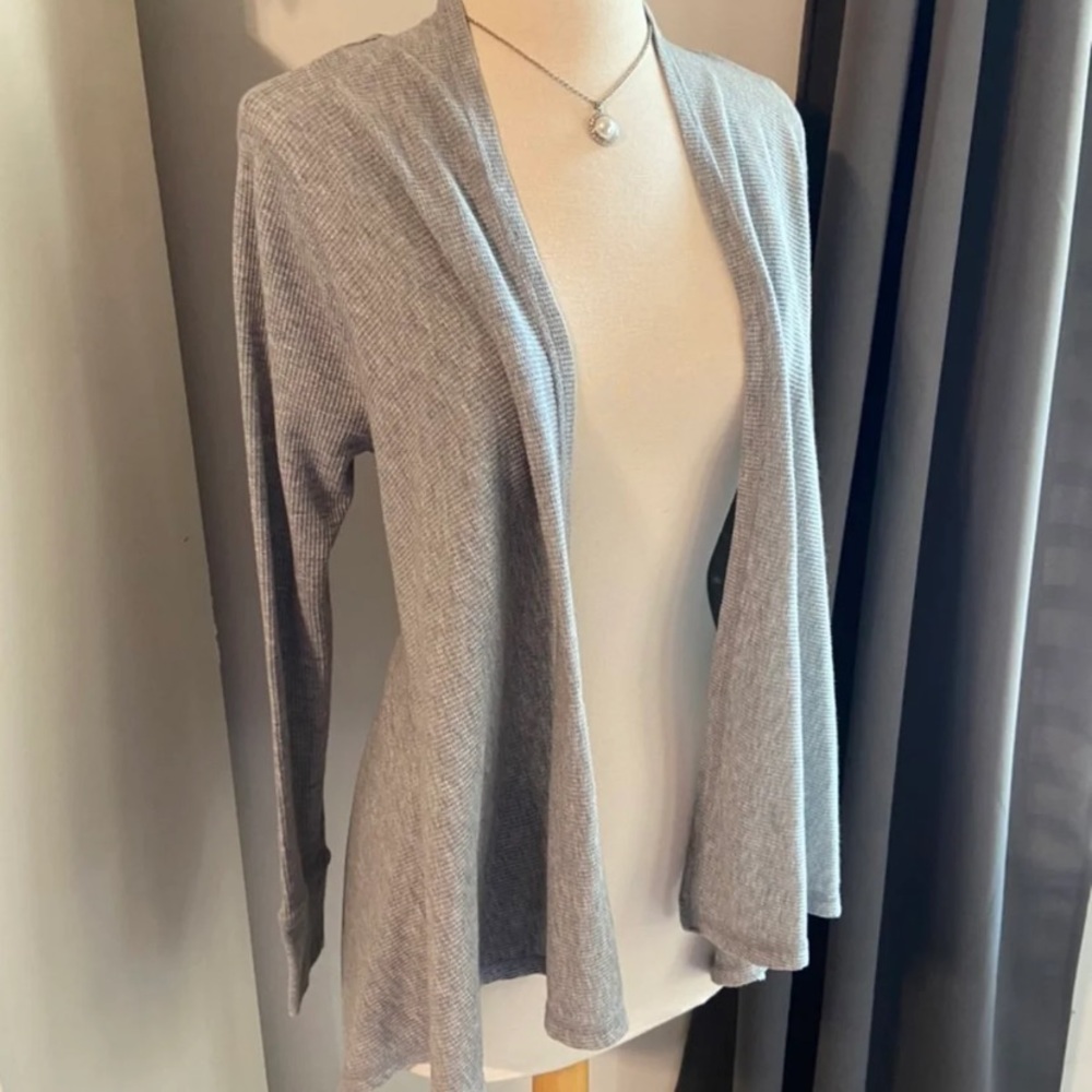 Ladies Talbots Petite Grey Cardigan